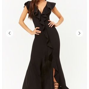 Flounce-Trim Maxi Dress